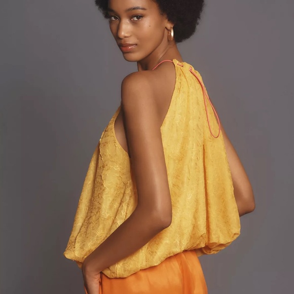 Brand New By Anthropologie Halter Parachute Bubble-Hem Tank - Picture 2 of 6